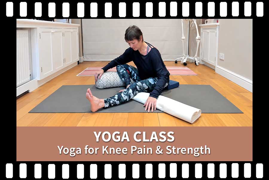 Yoga for Knee Pain, Yoga for Knee Strength, Scaravelli Inspired Yoga Video, Scaravelli Yoga Video, Catherine Annis, Knee Strengthening Exercises, Yoga For Bad Knees